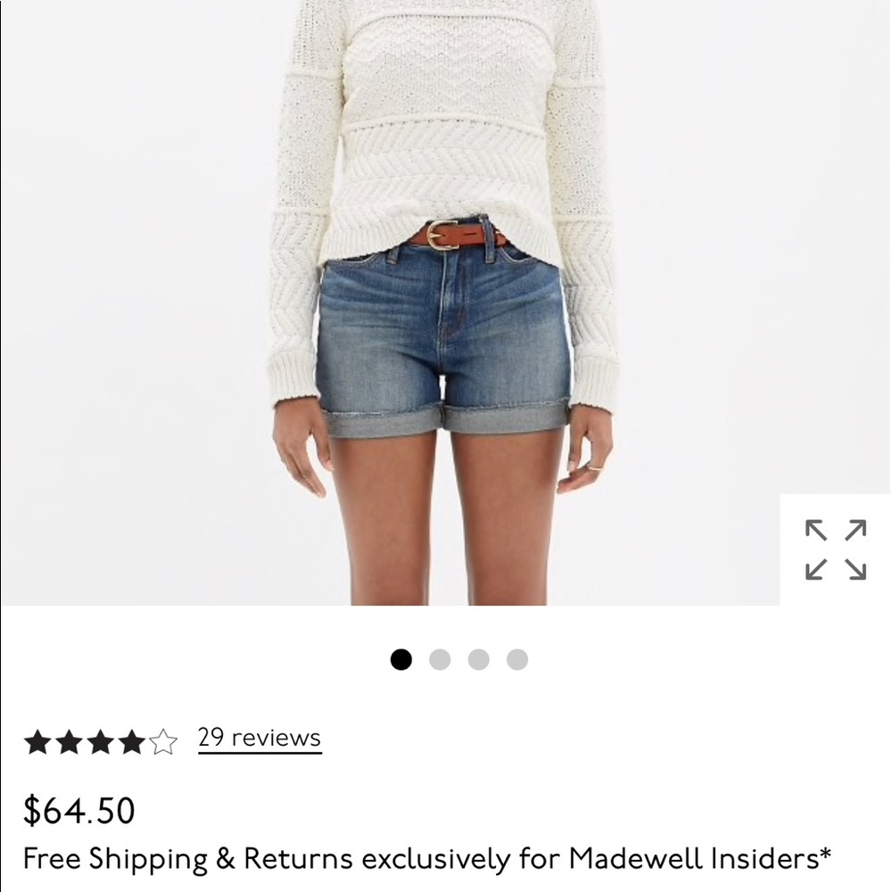 Madewell high rise denim shorts 25